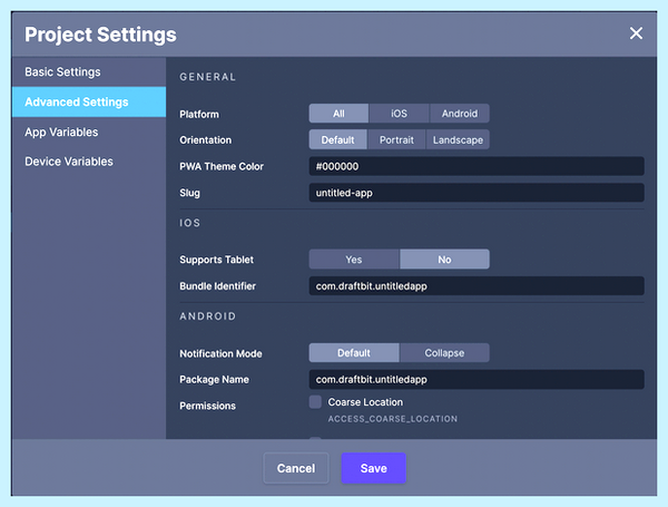 Settings что это