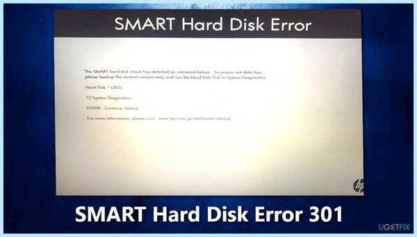 Smart hard disk error 301 hp
