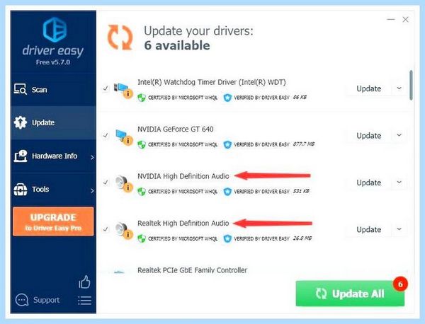 4 со звуком (звук, Driver Easy, кнопкой мыши, правой кнопкой) 4 со звуком