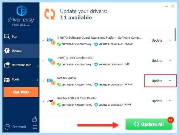4 со звуком (звук, Driver Easy, кнопкой мыши, правой кнопкой) 4 со звуком