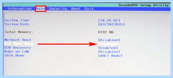 Boot mode acer
