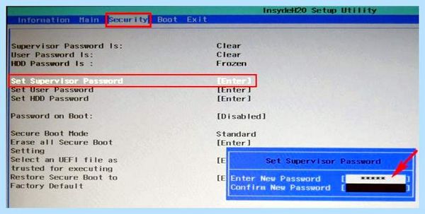 Boot mode acer