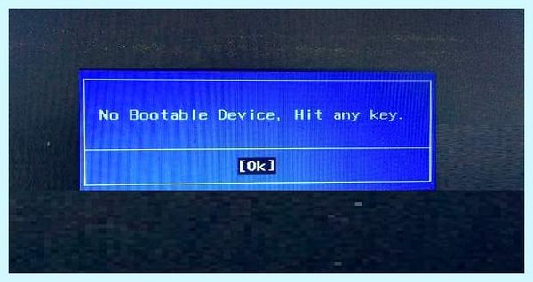 Acer no bootable device что делать