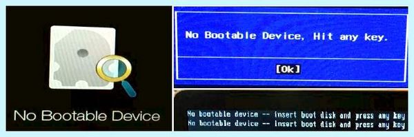 Acer no bootable device