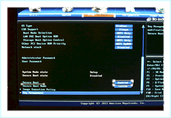 Acer security boot fail