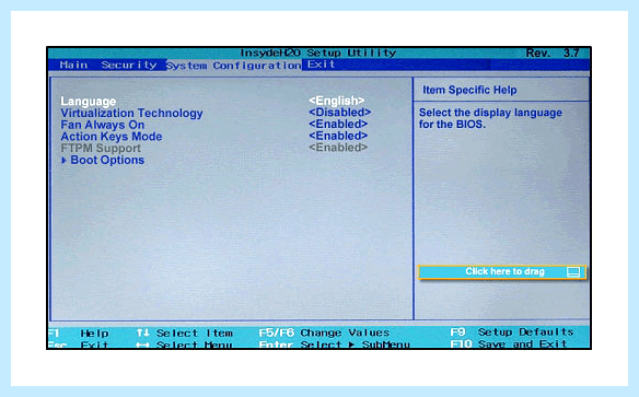 Acer security boot fail