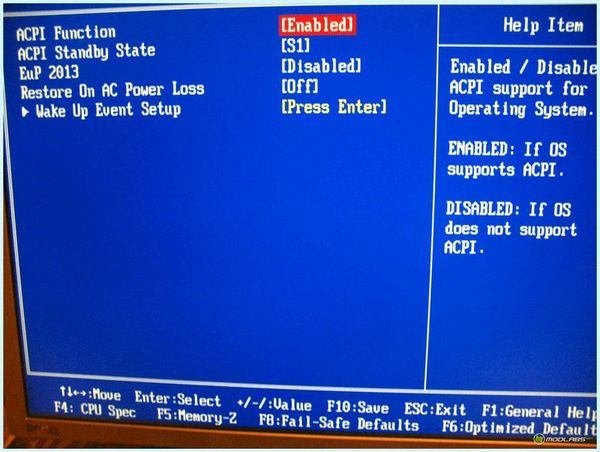 Acpi windows 10