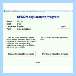 Adjustment epson l222