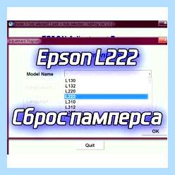 Adjustment epson l222
