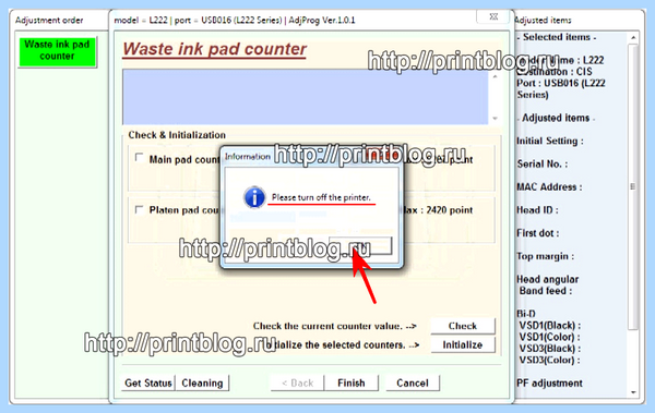 Adjustment program epson l132 l222