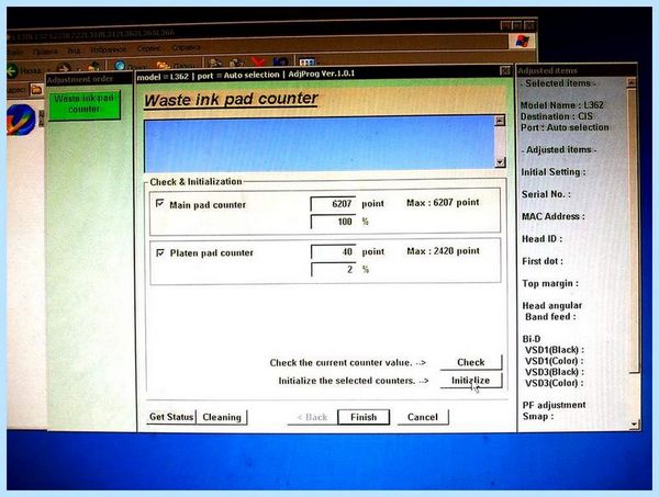 Adjustment program epson l132