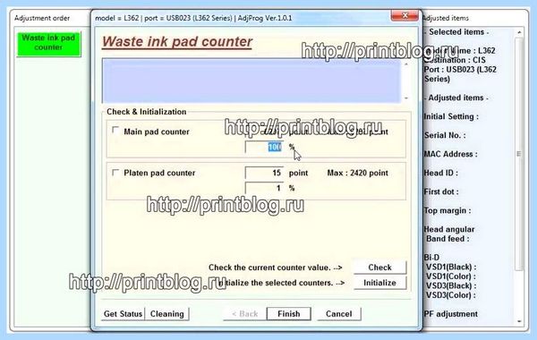Adjustment program epson l362 headers, and Adjustment program epson l362 headers, and