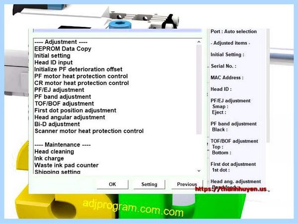 Adjustment program epson l362