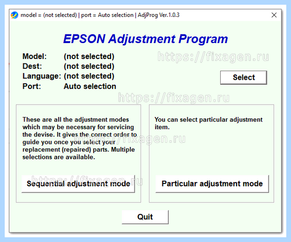 Adjustment program epson l364