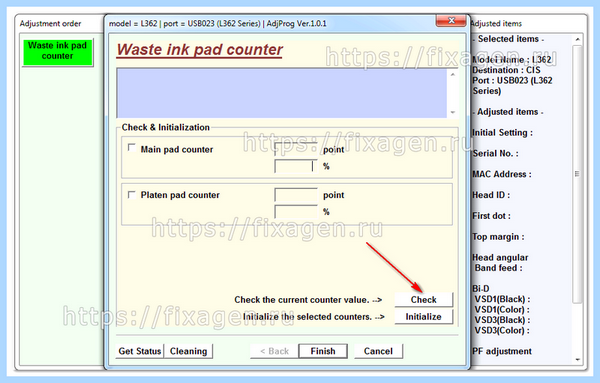 Adjustment program epson l364