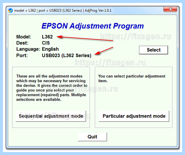 Adjustment program epson l364