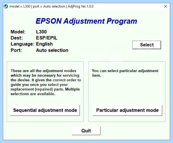 Adjustment program epson l364