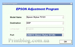 Adjustment program for epson