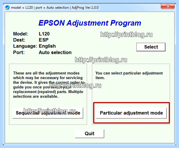 Adjustment program l120 (adjustment, program, l120, Epson L120, Adjustment Program) Adjustment program l120