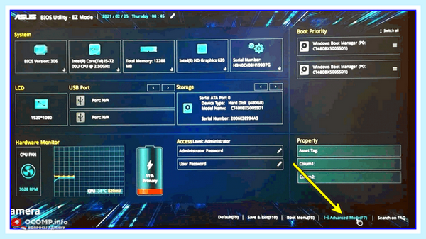 Advanced mode что это (advanced, mode, Параметры встроенного, BIOS UEFI, встроенного UEFI) Advanced mode что это