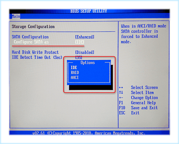 Ahci bios что это