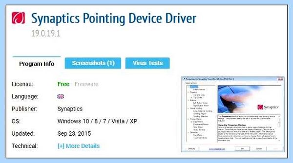 Touchpad driver что это