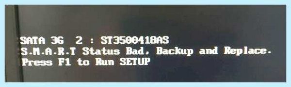 Status bad backup and replace