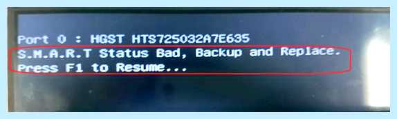 Status bad backup and replace