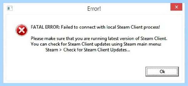 Steam client fatal error