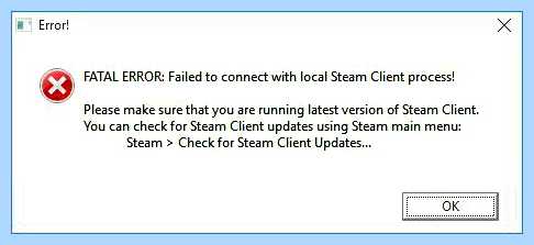 Steam fatal error