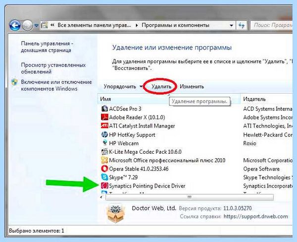 Synaptics для чего нужна эта программа