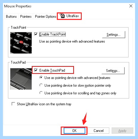 Synaptics touchpad не работает