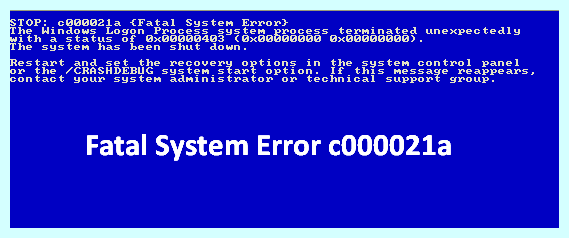 System fatal error (system, fatal, error, error message, fatal system) System fatal error