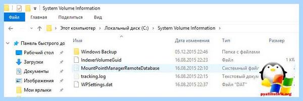 System volume information