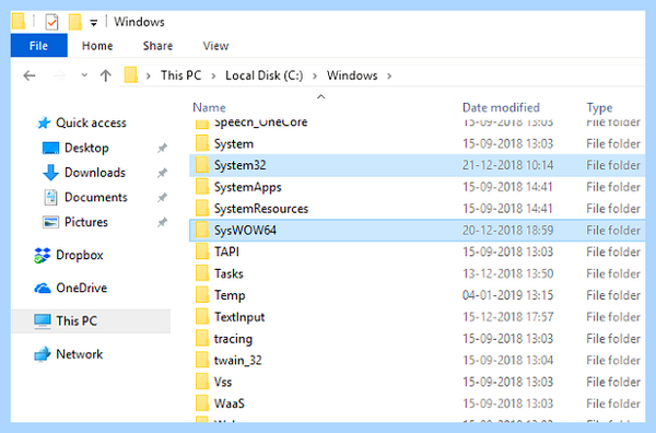 System32 что это за папка windows 10