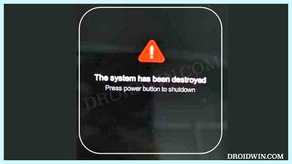 The system has (system, ваше устройство, вашем устройстве, «Система уничтожена», была уничтожена) The system has