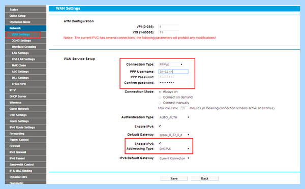 Tp link ipv6