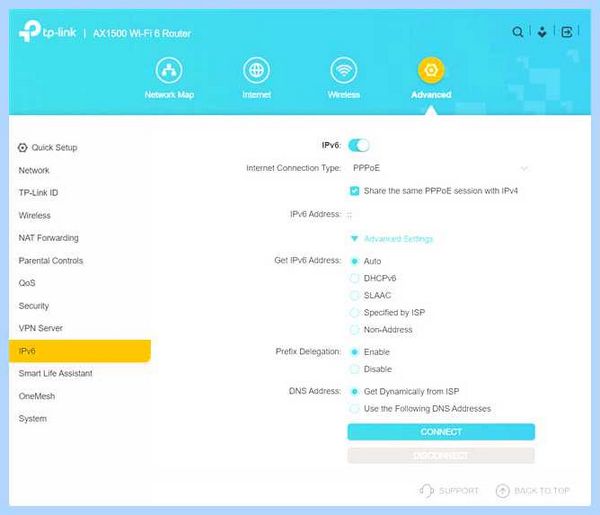 Tp link ipv6