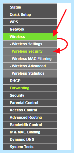 Tp link как поменять пароль на wifi