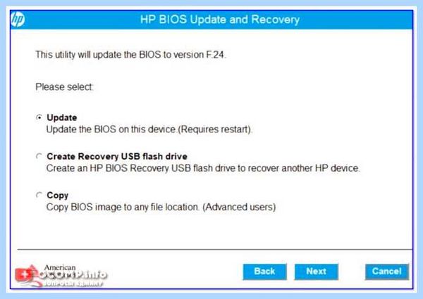 Uefi bios hp