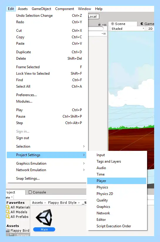 Unity как запустить игру