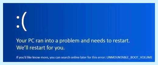Unmountable boot volume windows 10 (unmountable, boot, volume, windows) Unmountable boot volume windows 10