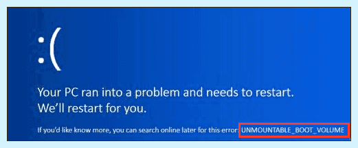 Unmountable boot volume windows (unmountable, boot, volume, windows, системных файлов) Unmountable boot volume windows