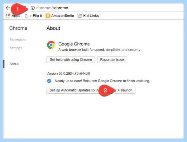 Update google chrome
