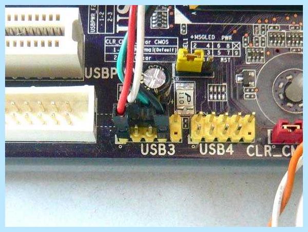 Usb подключение к материнской плате