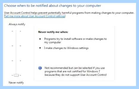 User account control uac