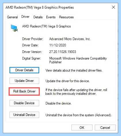 Video memory management internal windows