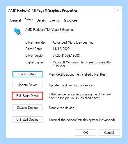 Video memory management internal windows