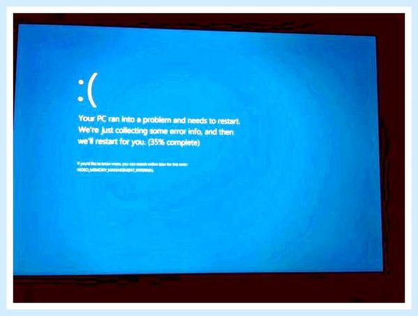 Video memory management internal windows