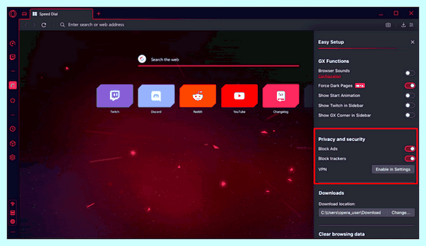 Vpn for opera gx